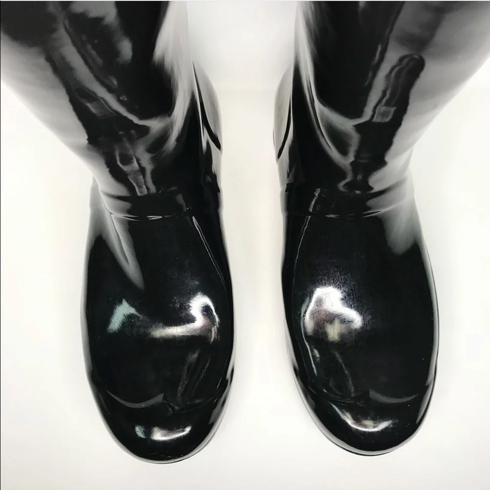 Hunter boots original tall black gloss size 8 - Picture 3 of 7